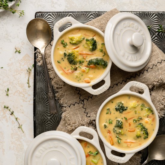 Vegan Broccoli Cheddar Soup