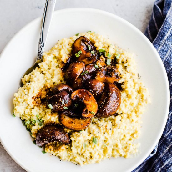 Millet Grits with Mushrooms