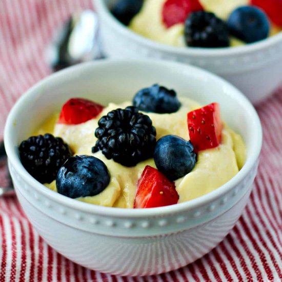 Mango Cream with Berries