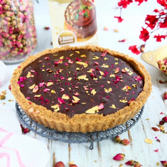 No Bake Chocolate Tart with Edible