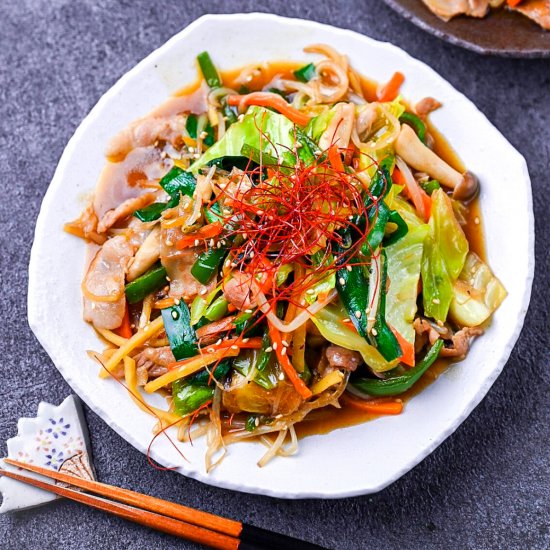 Japanese Pork and Veg Stir Fry