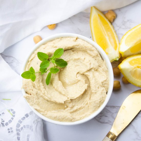 Oil-free hummus