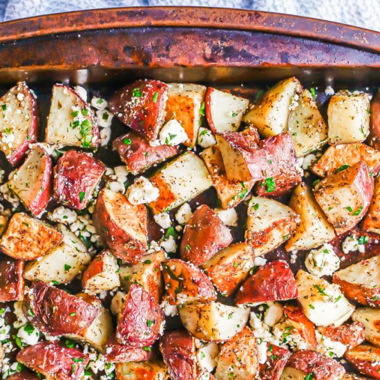 Greek roasted potatoes