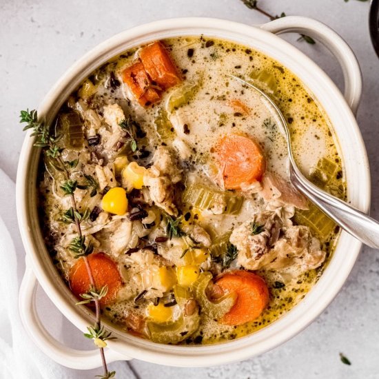 Instant Pot Chicken & Rice Soup