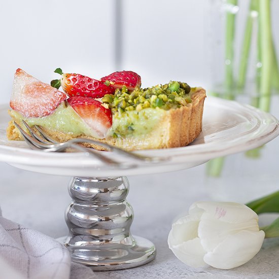 Strawberry Pistachio Tart