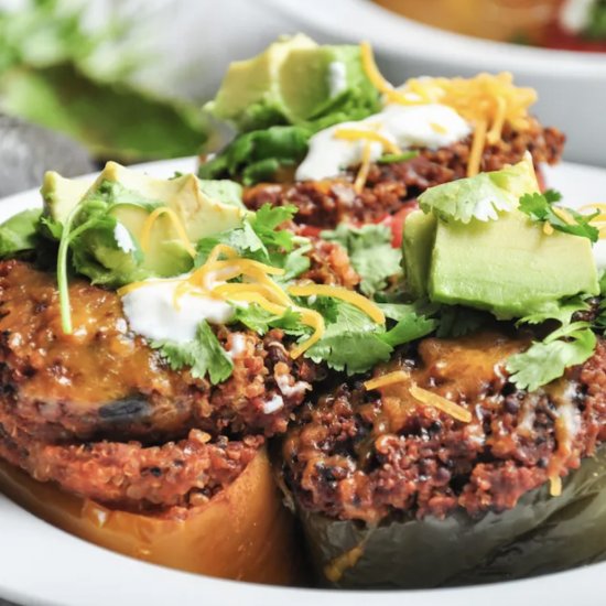 Taco Black Bean Stuffed Peppers