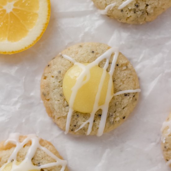 Lemon Poppy Thumbprint Cookies