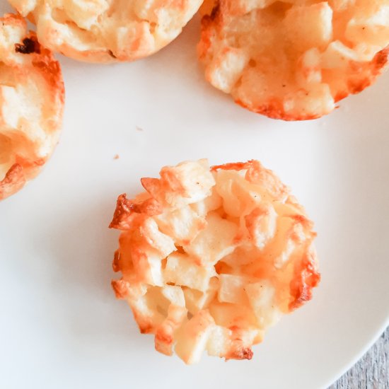 Air fryer diced potatoes with cheese