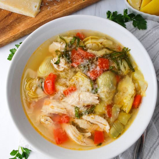 Easy Italian ChickenArtichoke Soup