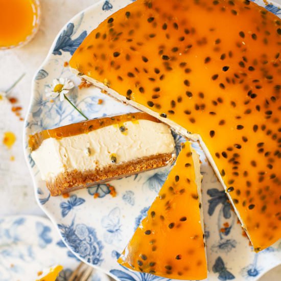 No-Bake Passionfruit Cheesecake