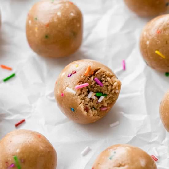 Birthday Cake Protein Balls