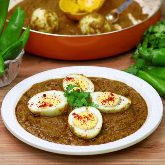 Hyderabadi Green Egg Curry