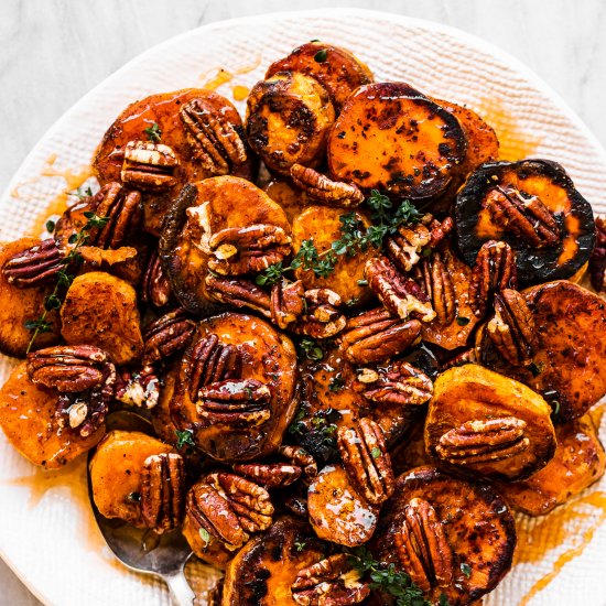 Hot Honey Sweet Potatoes