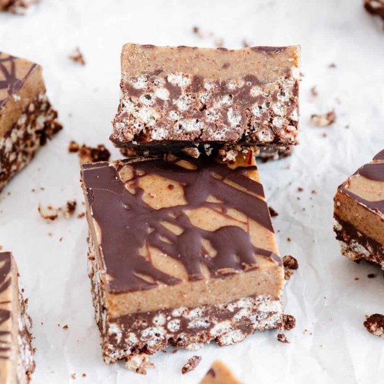 Almond Butter Chocolate Crunch Bars