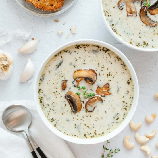 Vegan Cream of Mushroom Soup