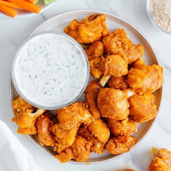 Crispy Buffalo Cauliflower Wings