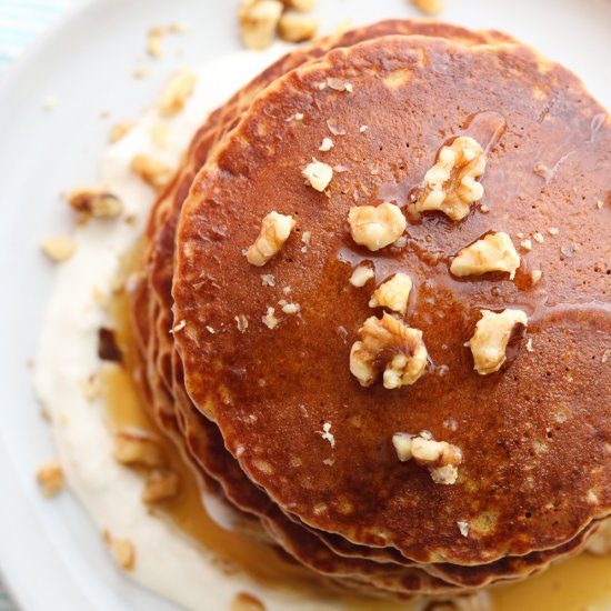 Coconut Carrot Cake Pancakes