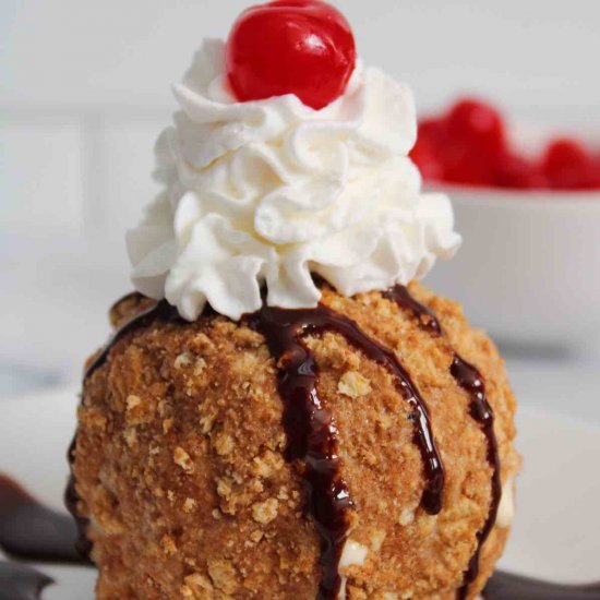 Air Fryer Fried Ice Cream