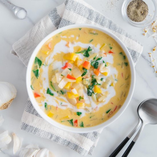 Butternut Squash Coconut Orzo Soup