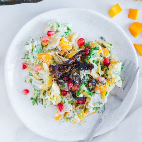 Creamy Vegan Butternut Baked Orzo