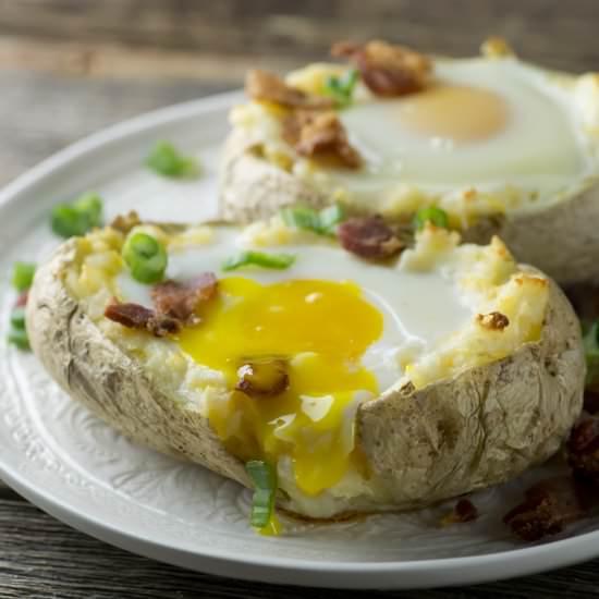 Bacon and Egg Baked Potatoes!