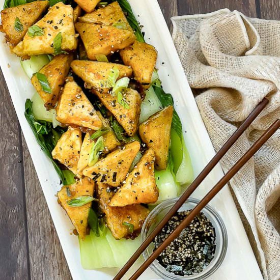 Crispy Tofu Steaks with Bok Choy