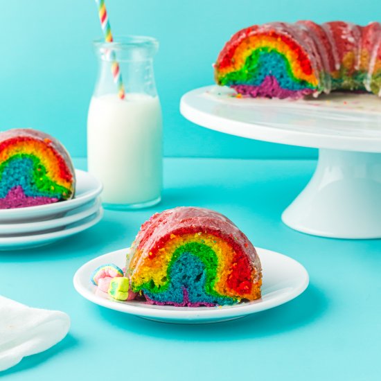 Rainbow Bundt Cake