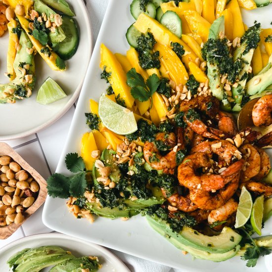 Spicy Shrimp Mango & Avocado Salad