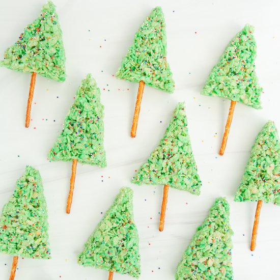 Christmas Tree Rice Krispie Treats