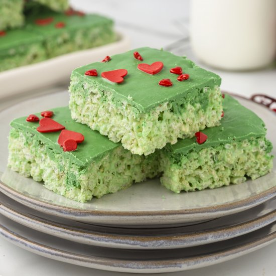 Grinch Rice Krispie Treats