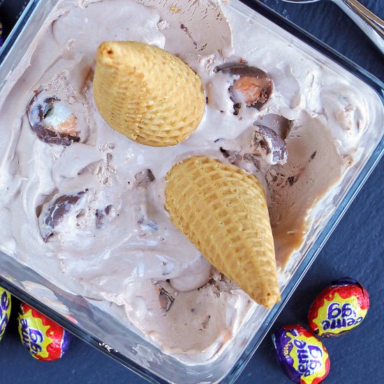 Creme Egg Ice Cream – No Churn