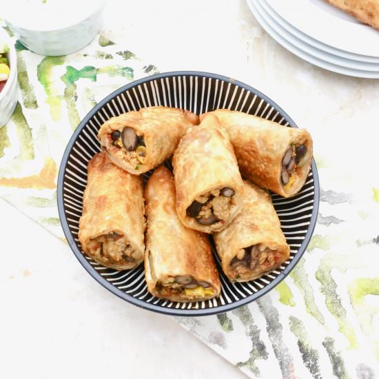 Southwest Chicken Egg Rolls