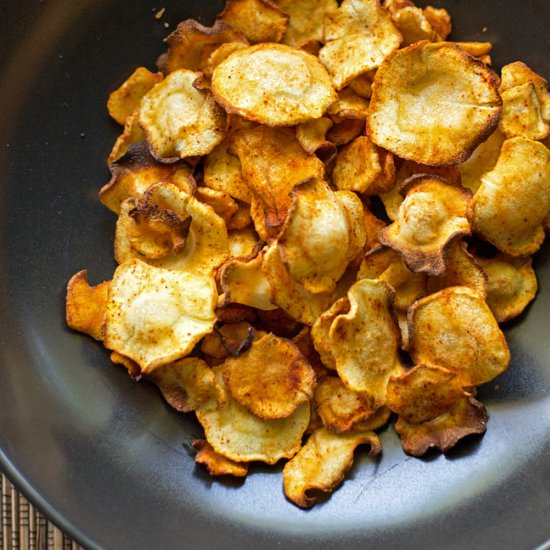 Red Chile Parsnip Chips