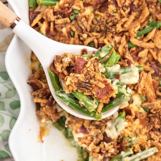 Green Bean Casserole with Bacon