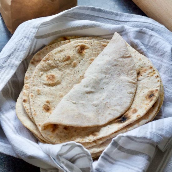 Easy Indian Chapati (2 Ingredients)