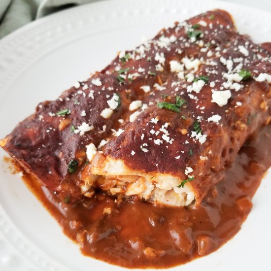 chicken mole enchiladas