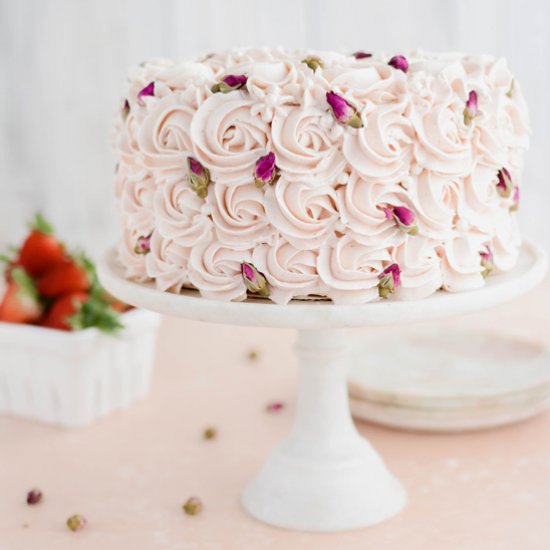 Strawberry Rose Cake