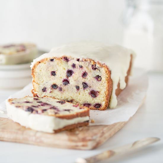 Blueberry Cake with Lemon Glaze