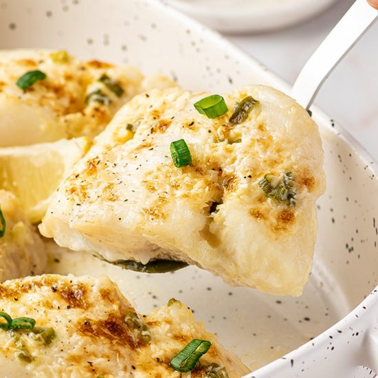 Creamy Baked Halibut