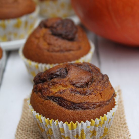 Pumpkin Nutella Muffins