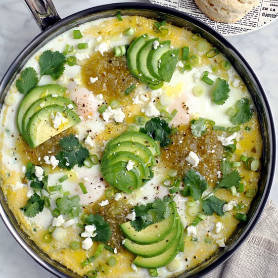 Green Chile Polenta with Eggs