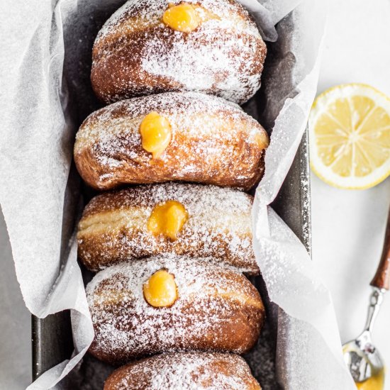 Lemon Curd Brioche Donuts