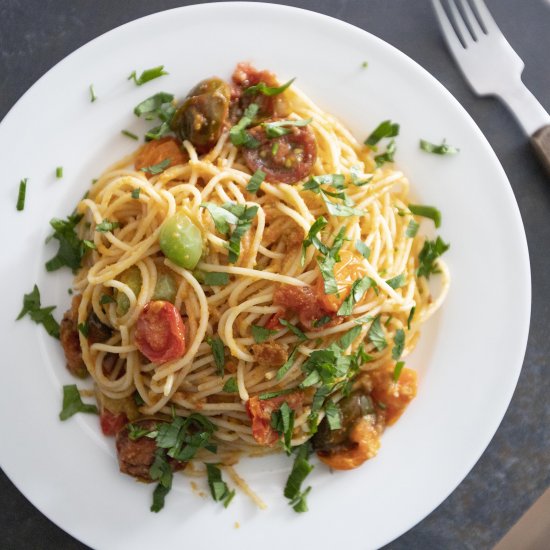 Spaghettini con la bottarga