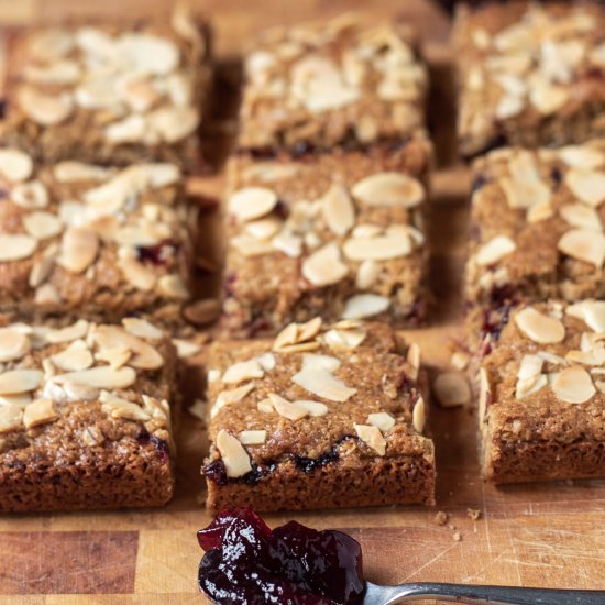 Cherry Bakewell Flapjacks