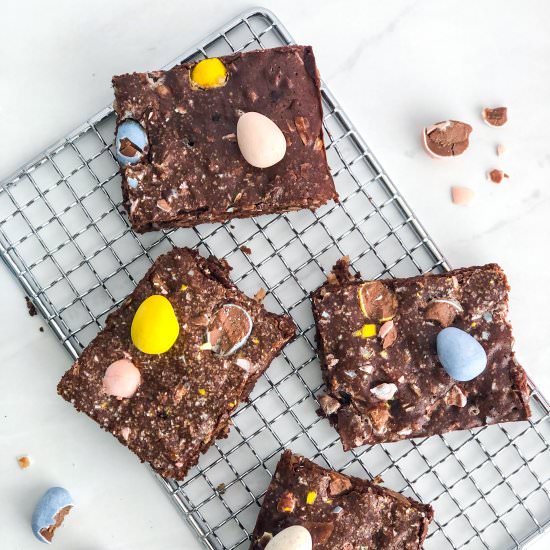 Mini Egg Brownies with Coconut