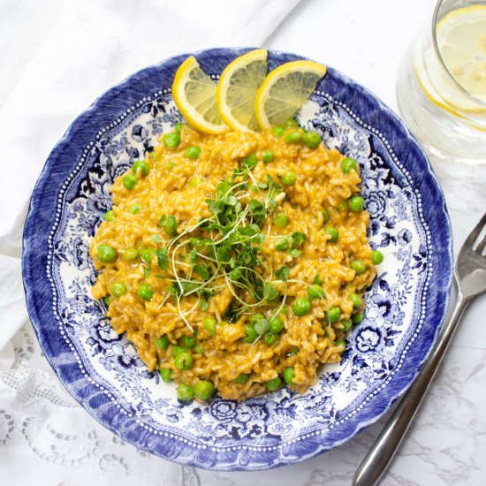 Vegan Spring Pea Risotto