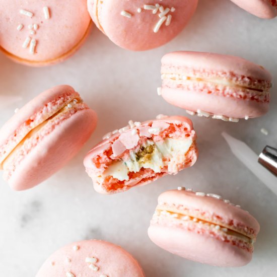 Birthday Cake Macarons