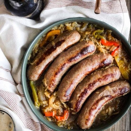 Instant Pot Brats w/ Sauerkraut