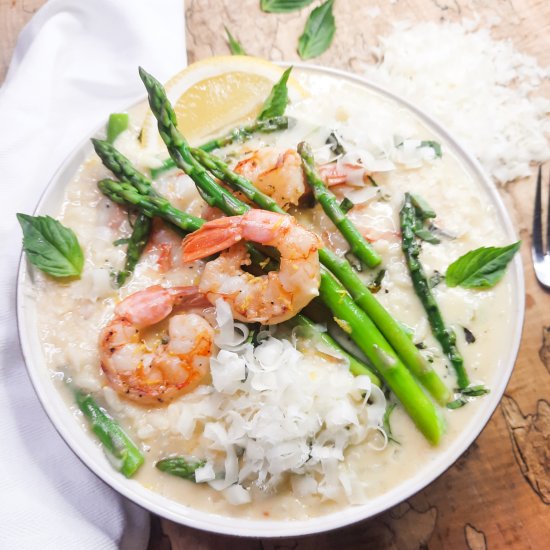 Shrimp and Asparagus Risotto