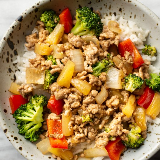 ground pork stir fry